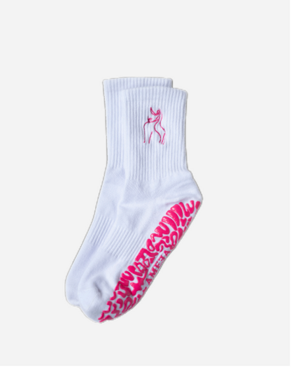 CHERRY Series グリップソックス｜White × Pink
