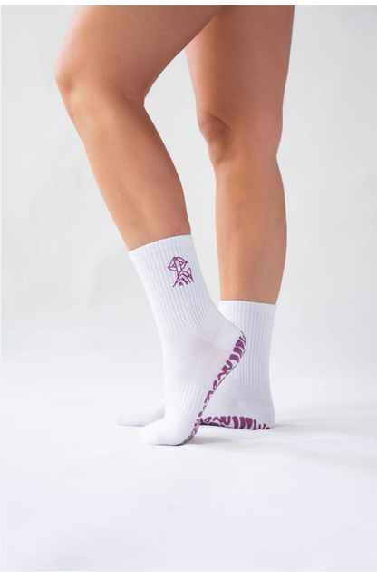 CHERRY Series グリップソックス｜White × Purple