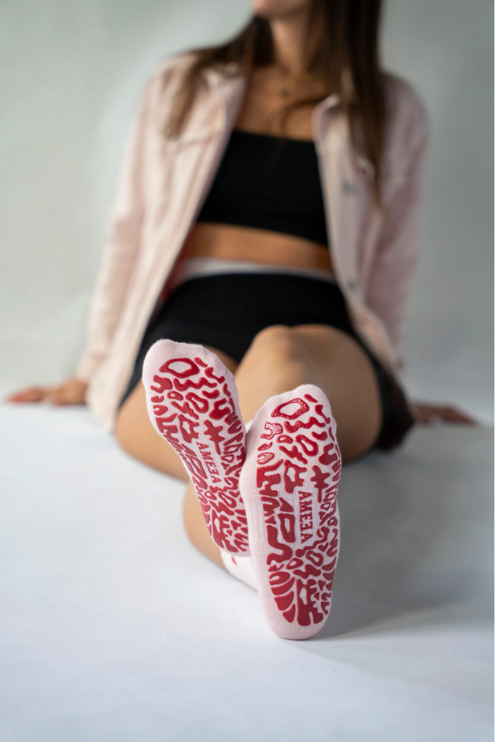 CHERRY Series グリップソックス｜BabyPink & Red