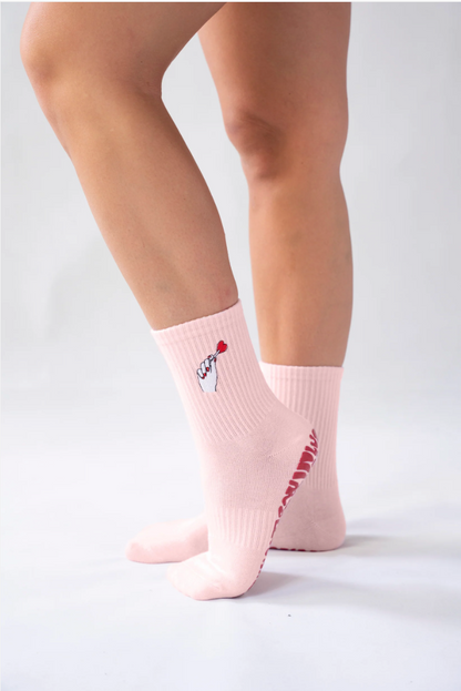 CHERRY Series グリップソックス｜BabyPink & Red