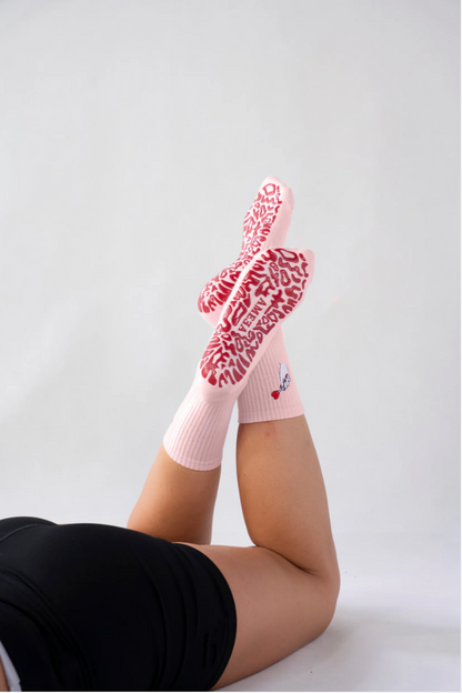 CHERRY Series グリップソックス｜BabyPink & Red