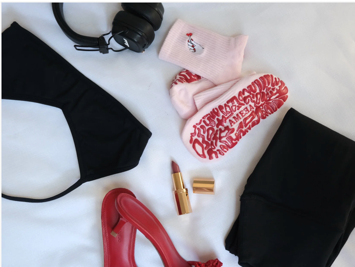 CHERRY Series グリップソックス｜BabyPink & Red