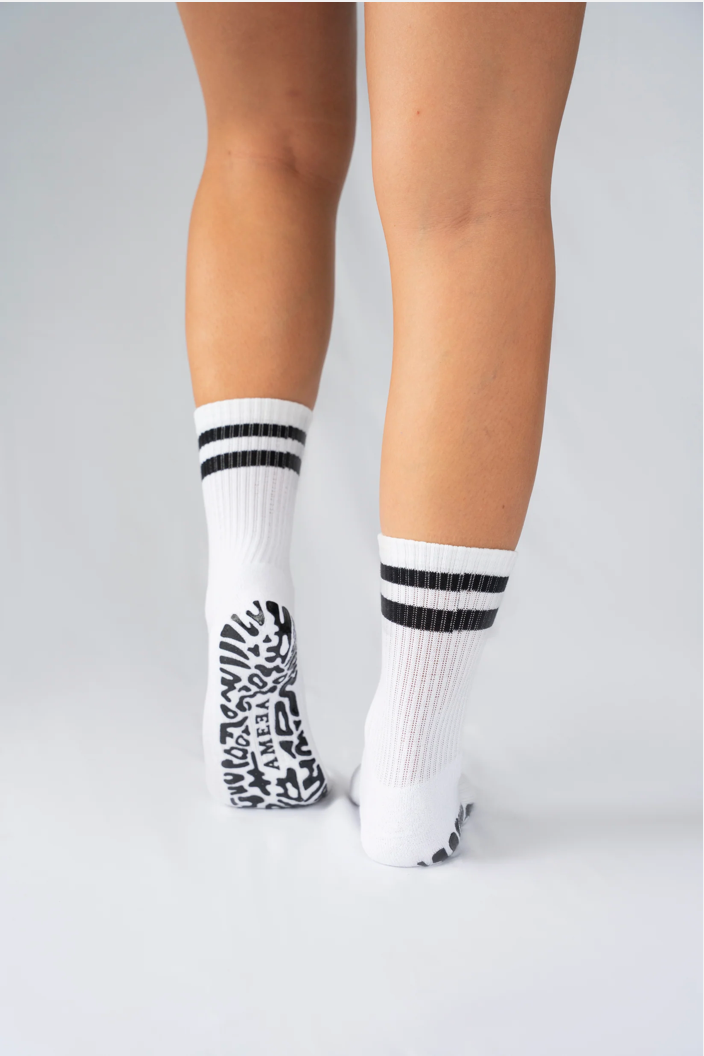 Crew Grip Socks グリップソックス｜White / Black