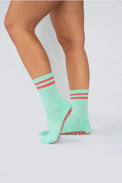 Crew Grip Socks グリップソックス｜Aqua × Watermelon