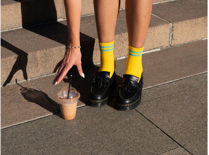 Crew Grip Socks グリップソックス｜Yellow / Turquoise