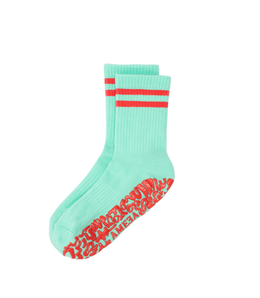 Crew Grip Socks グリップソックス｜Aqua × Watermelon