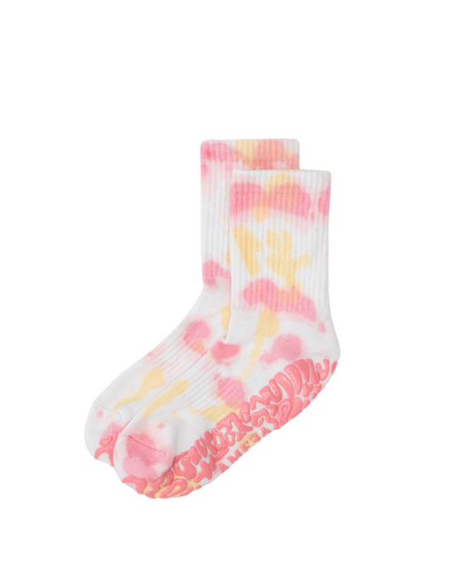 Crew Grip Socks Tie Dye - Pink | タイダイ柄ピラティスソックス