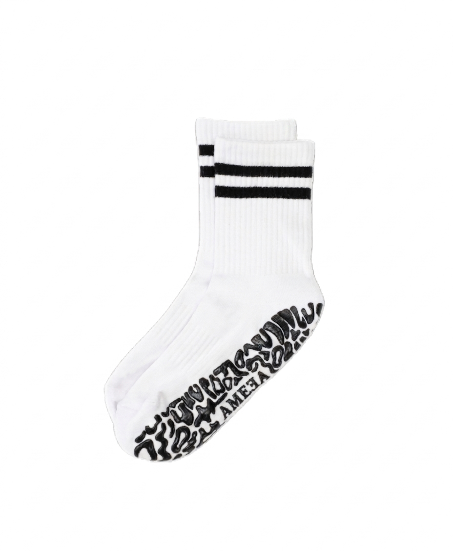 Crew Grip Socks グリップソックス｜White / Black