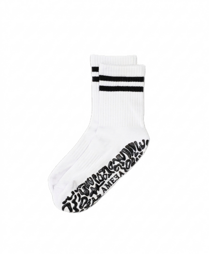 Crew Grip Socks グリップソックス｜White / Black